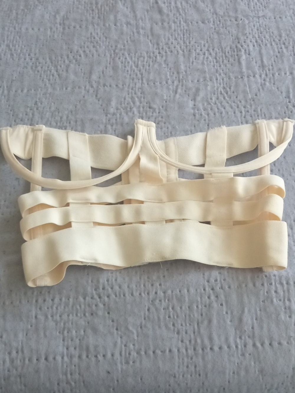 ASOS Strappy Cream & Green Cage Bandeau Bralette Lot Of 2
